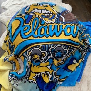 Blanket representing university of Delaware!